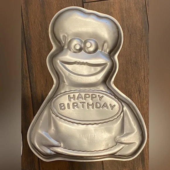 Vintage Wilton Cookie Monster Big Bird Cake Pan Aluminum Sesame Street Muppets - Picture 3 of 9